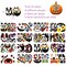 Wrapables Halloween Mini Pumpkin Face Stickers, DIY Halloween Pumpkin Decorating Stickers for Party Supplies, Favors, Trick or Treat (32 Sheets)